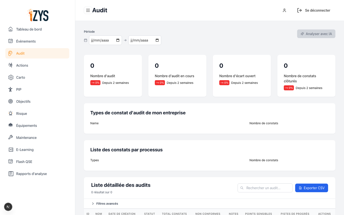 IZYS Audit — aperçu